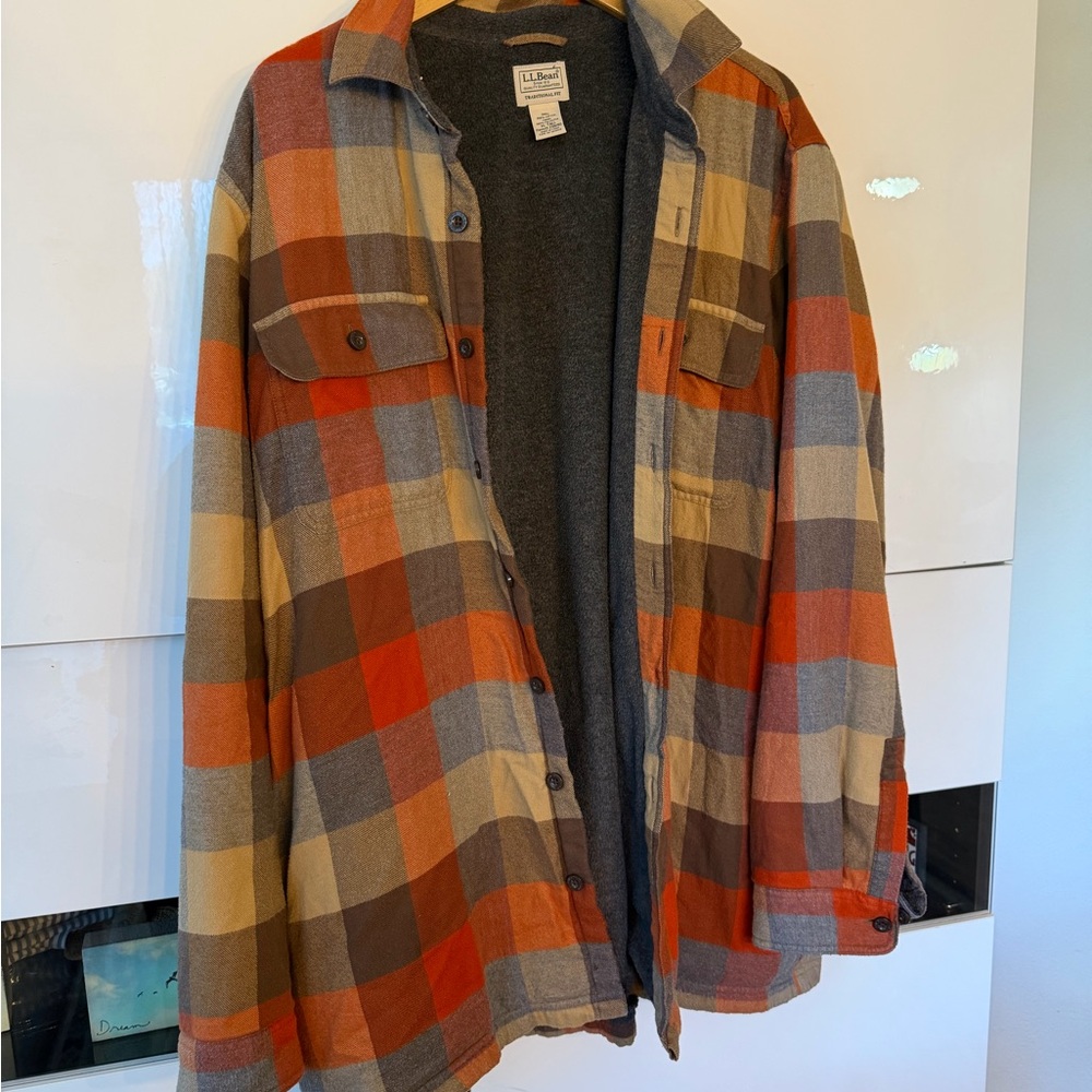 L.L. Bean Men's Fleece-Lined Flannel Shirt, Traditional Fit